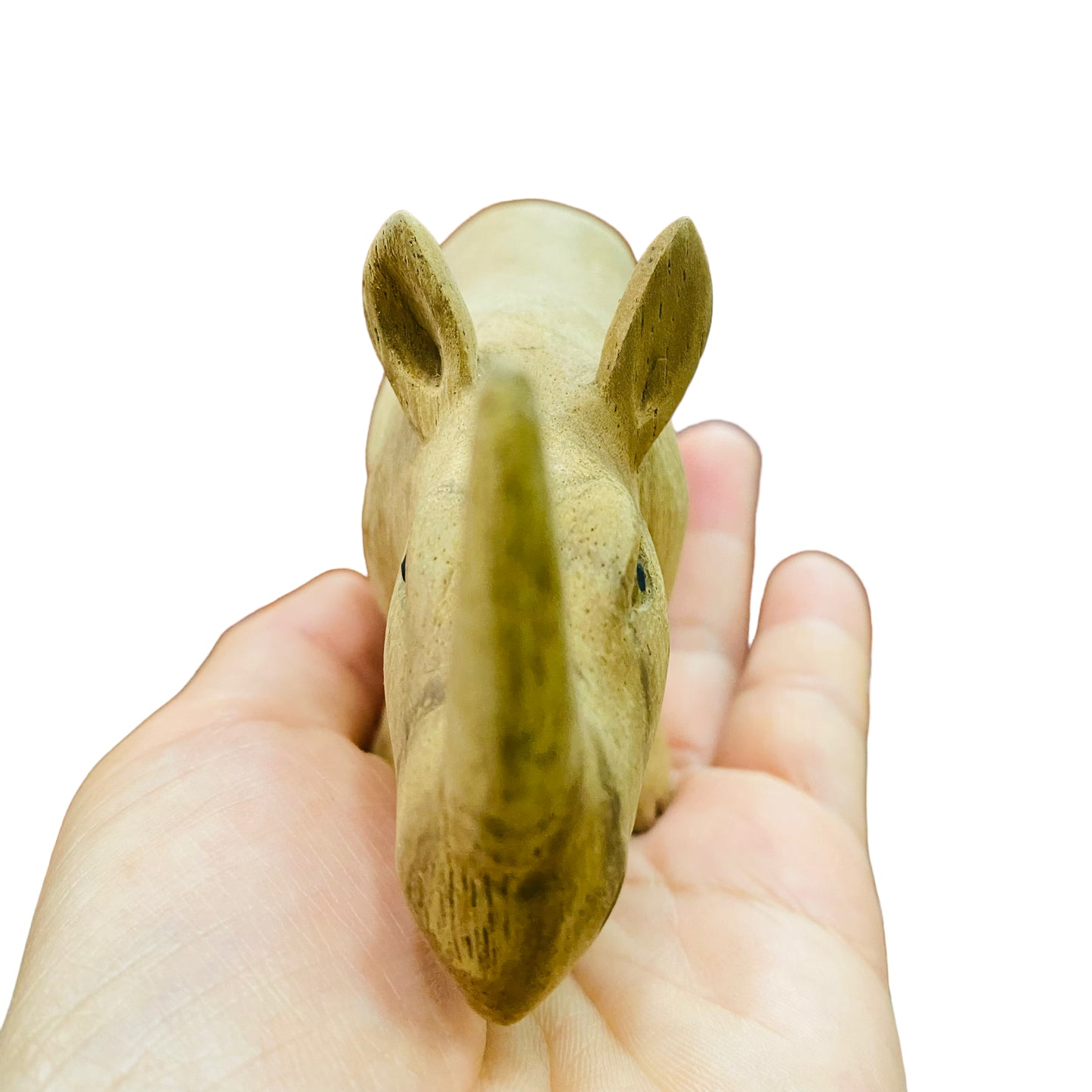 Wooden handcrafted Rhino Figurine Decoration