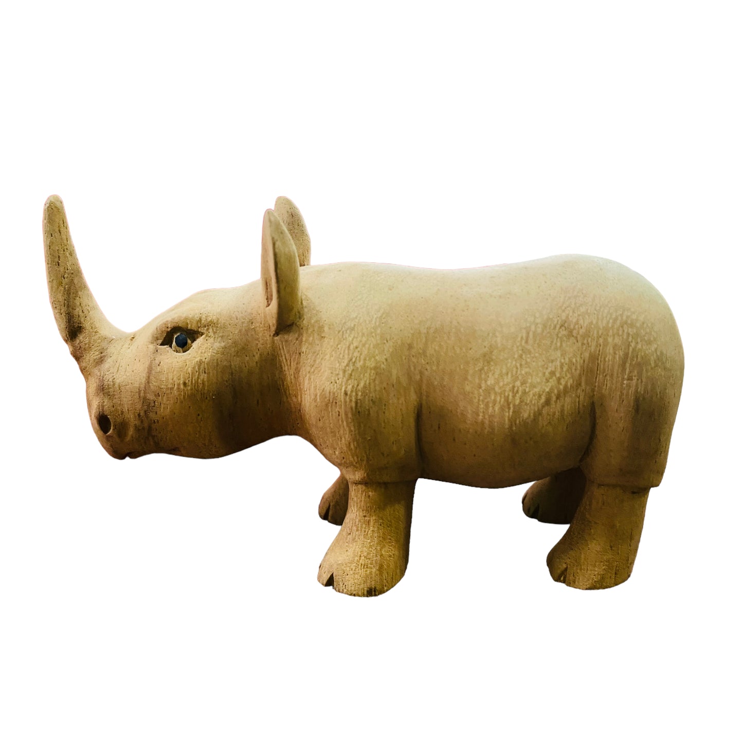 Wooden handcrafted Rhino Figurine Decoration