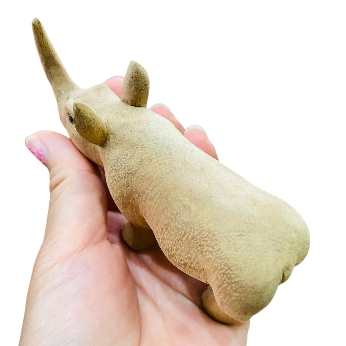 Wooden handcrafted Rhino Figurine Decoration