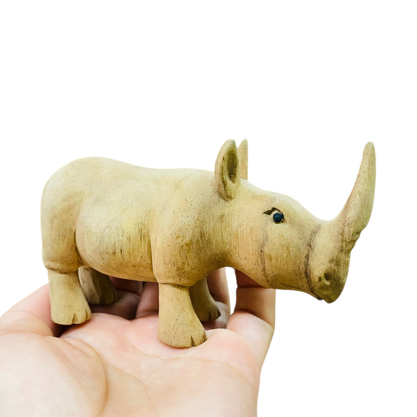 Wooden handcrafted Rhino Figurine Decoration