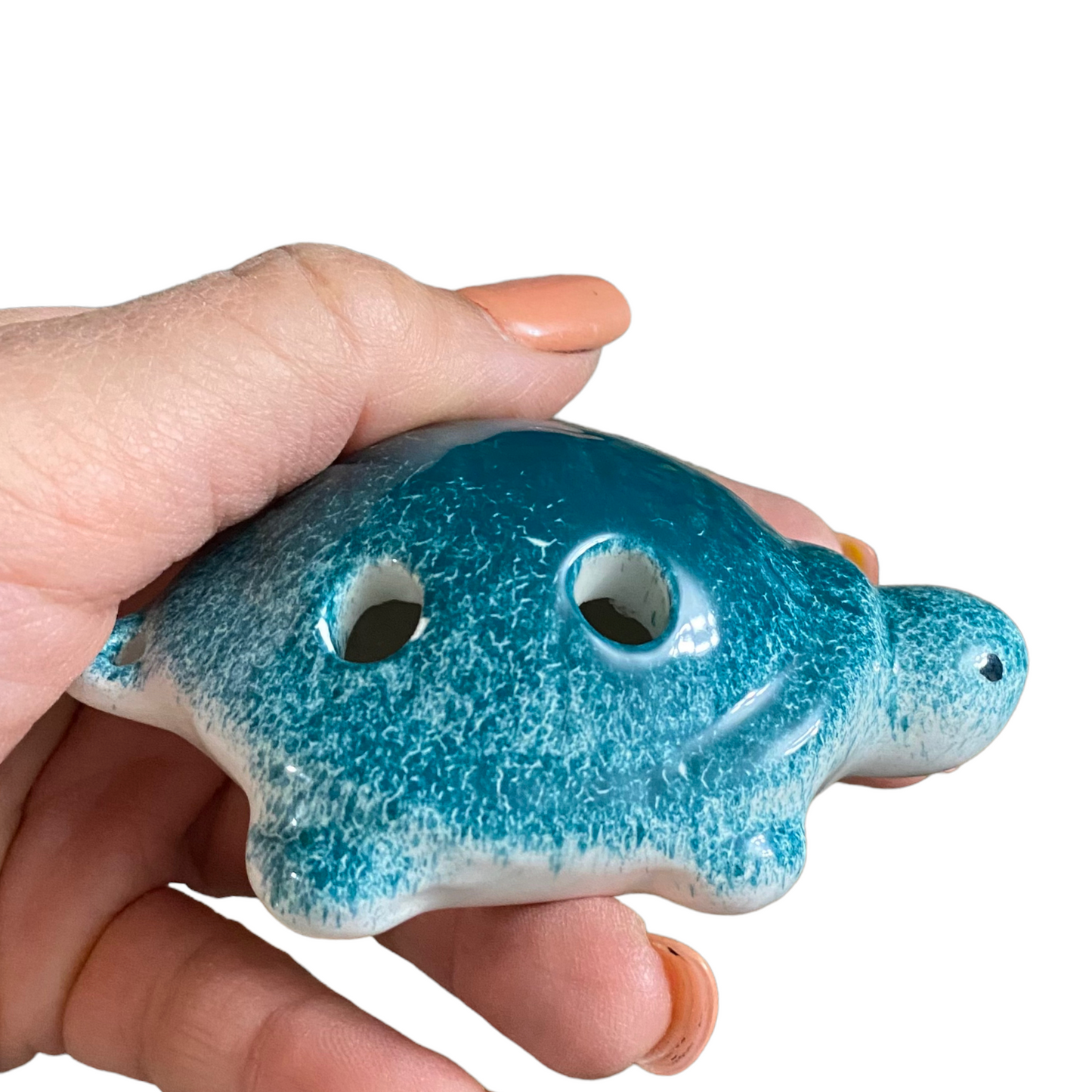 Ceramic Turtle Ocarina Ocean Green