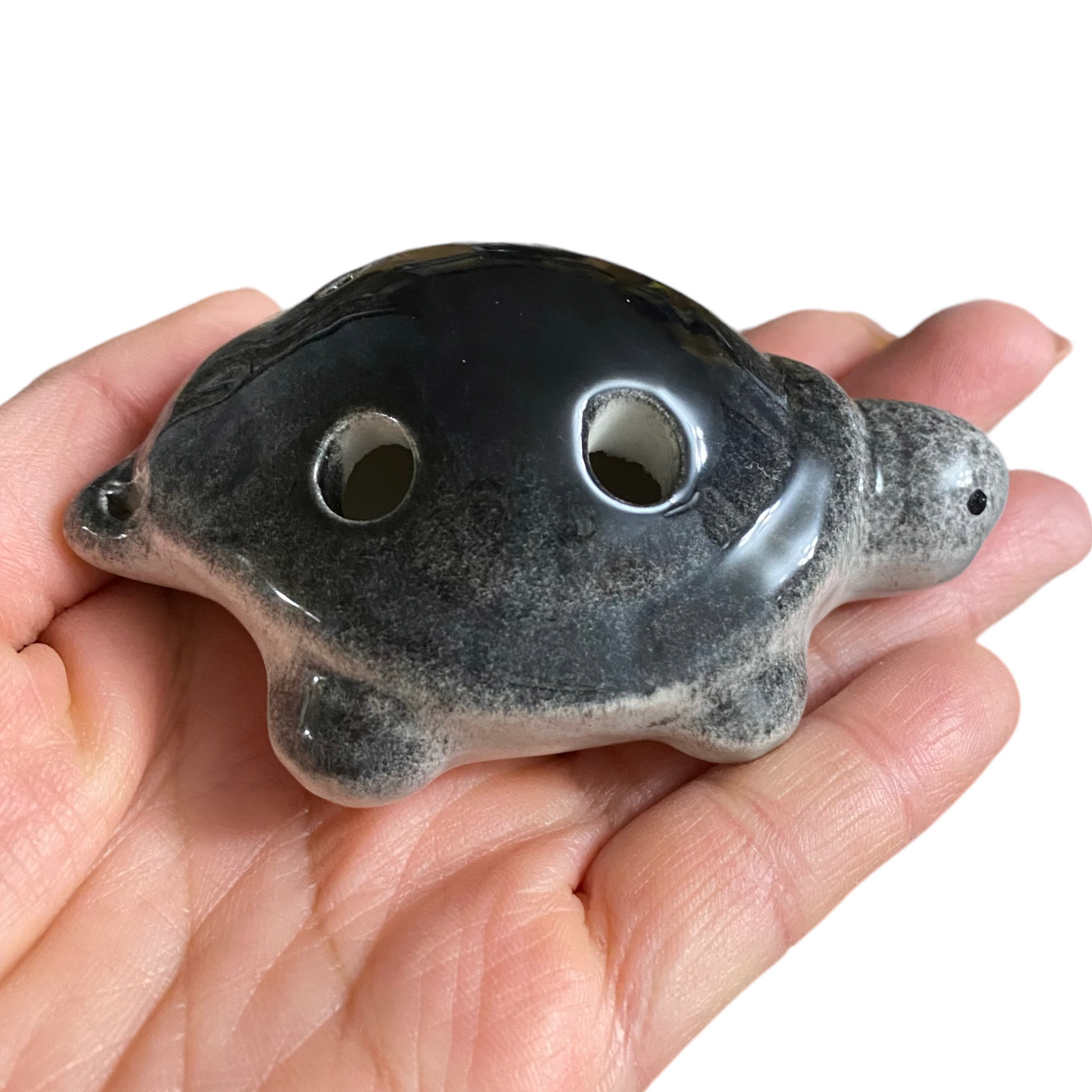 Ceramic Turtle Ocarina Ocean Black