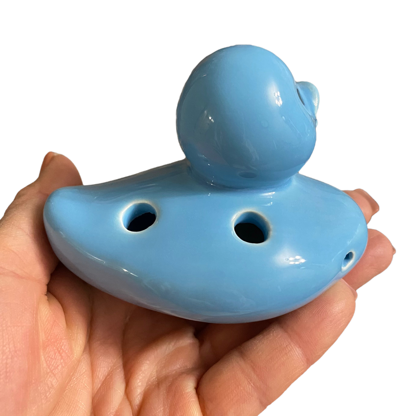 Ceramic Duck Ocarina Blue