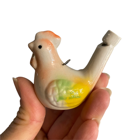Ceramic Water Whistle Wind Instrument Rooster
