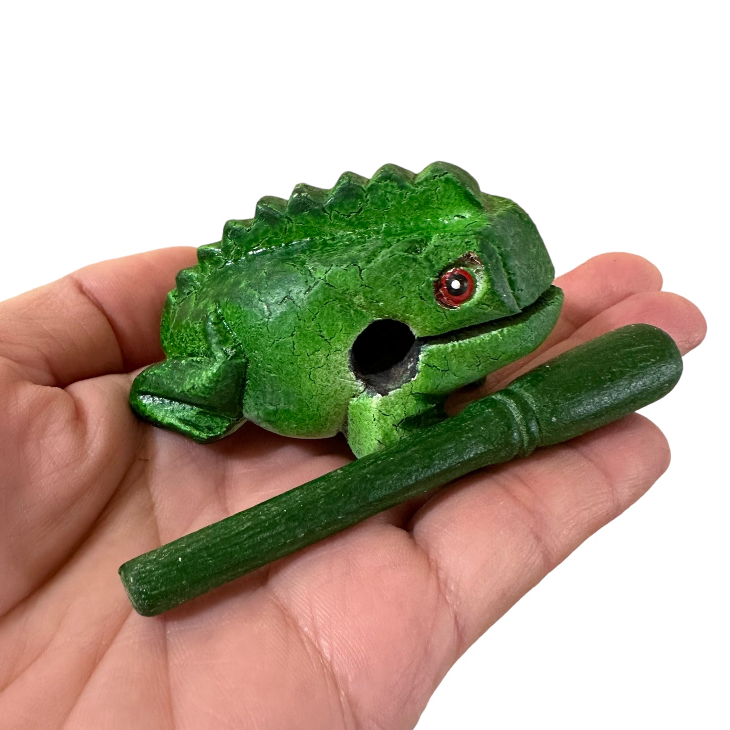 1.5" Extra Small Green Tree Frog Musical Frog Percussion Instrument