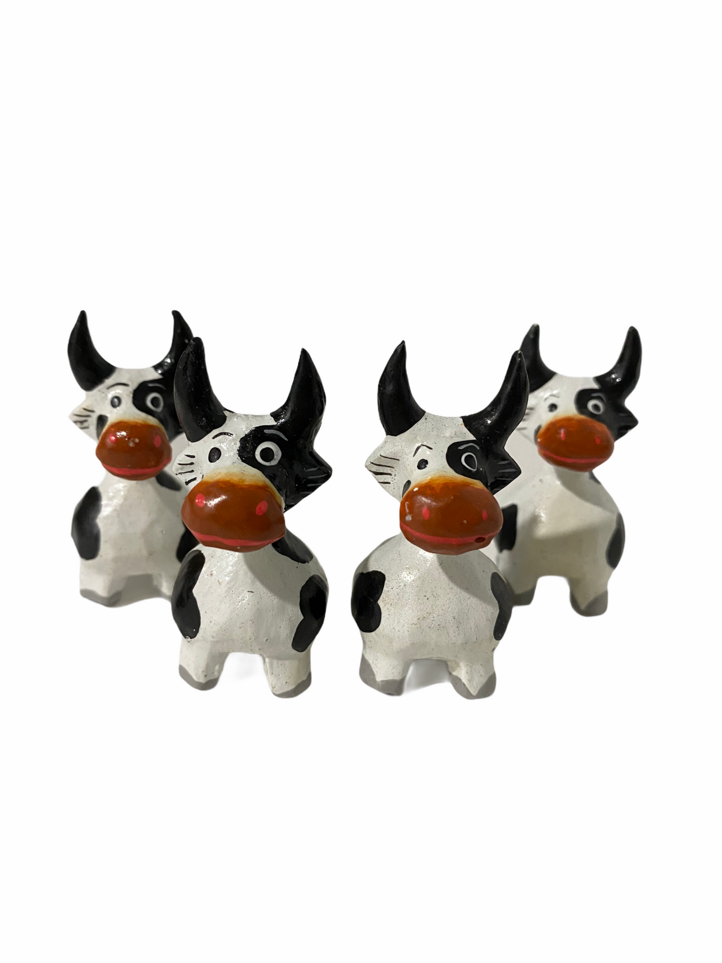 Mini Wooden Cow Figurine
