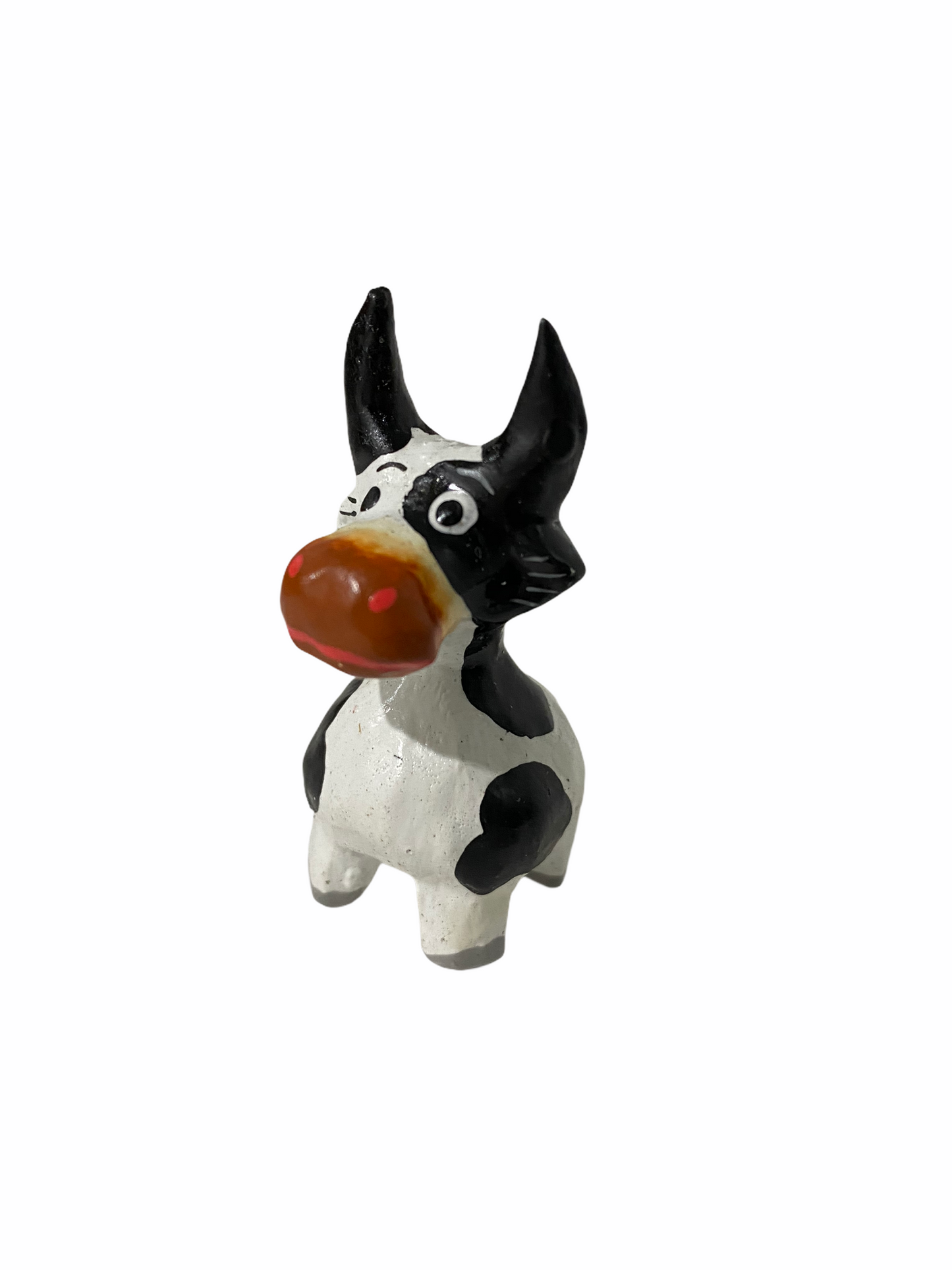 Mini Wooden Cow Figurine