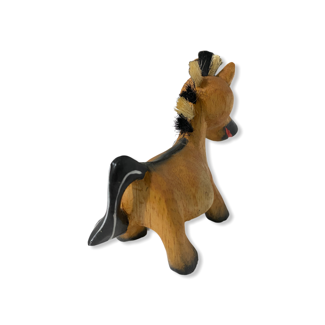 Small Wooden Farm Horse Decoration Figurine