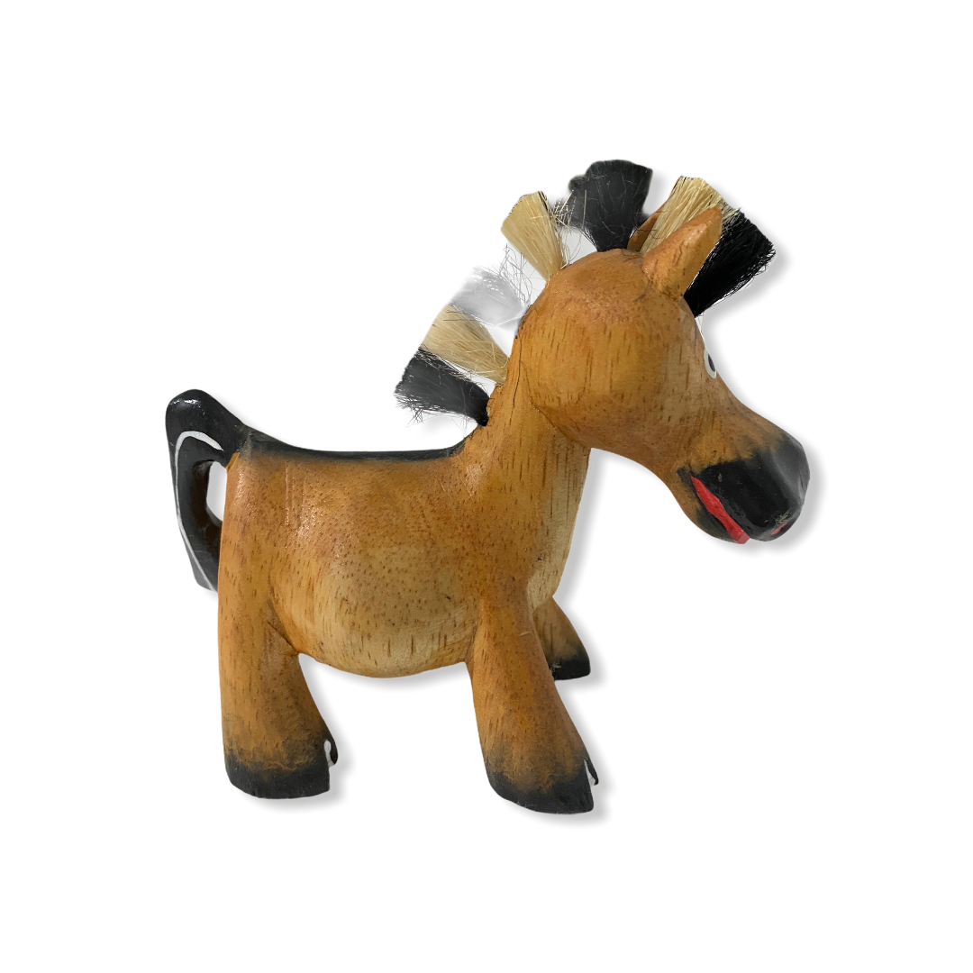 Small Wooden Farm Horse Decoration Figurine