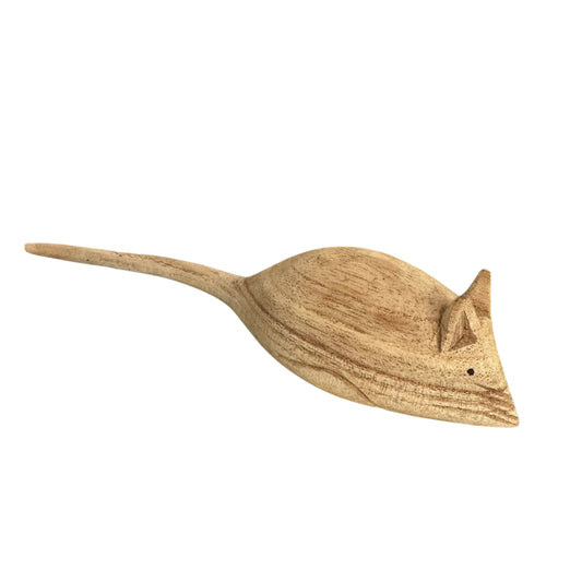 Whittle Mouse – Hand-Carved Wooden Figurine