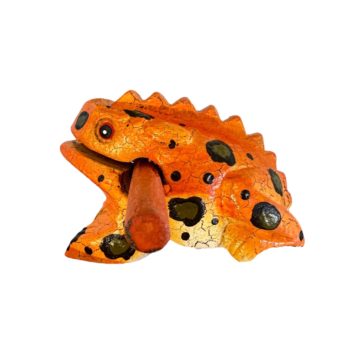 2" Extra Small Orangy Frog Musical Frog Percussion Instrument