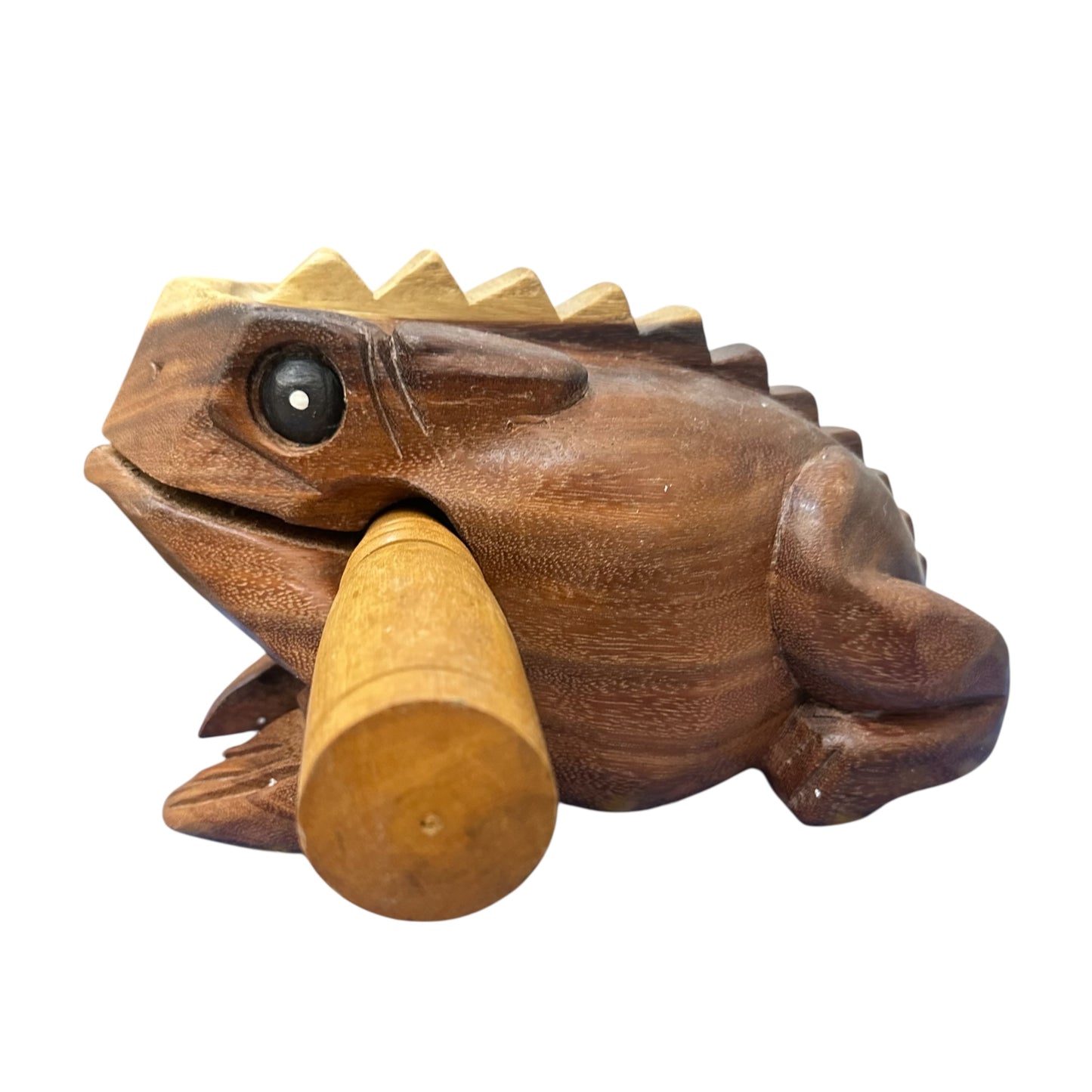 Natural wooden frog