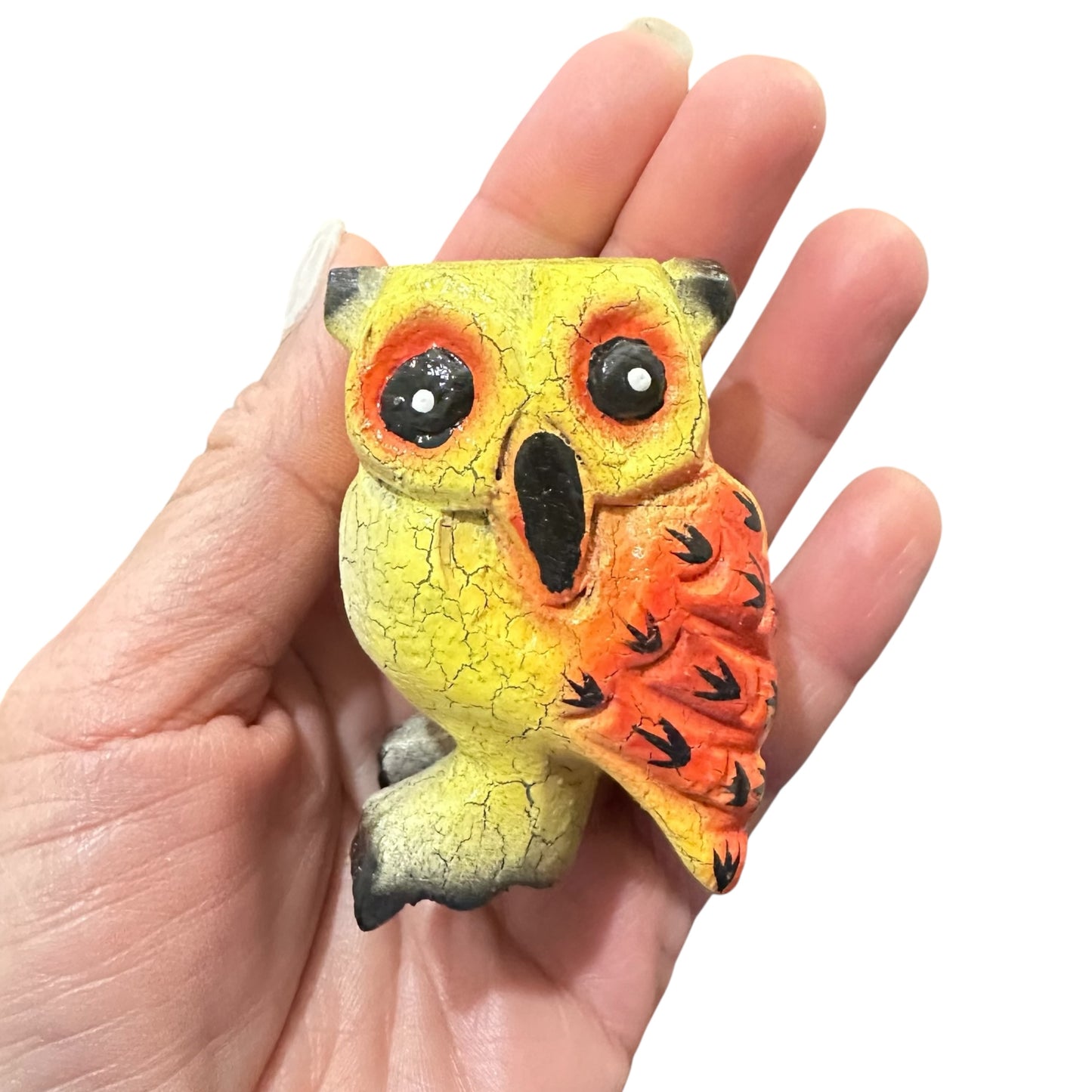 2" Yellow Bay Wooden Musical Whistle Owl  Instrument