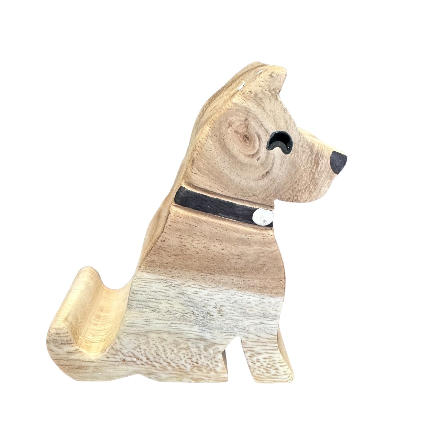 Wooden Husky Phone Holder