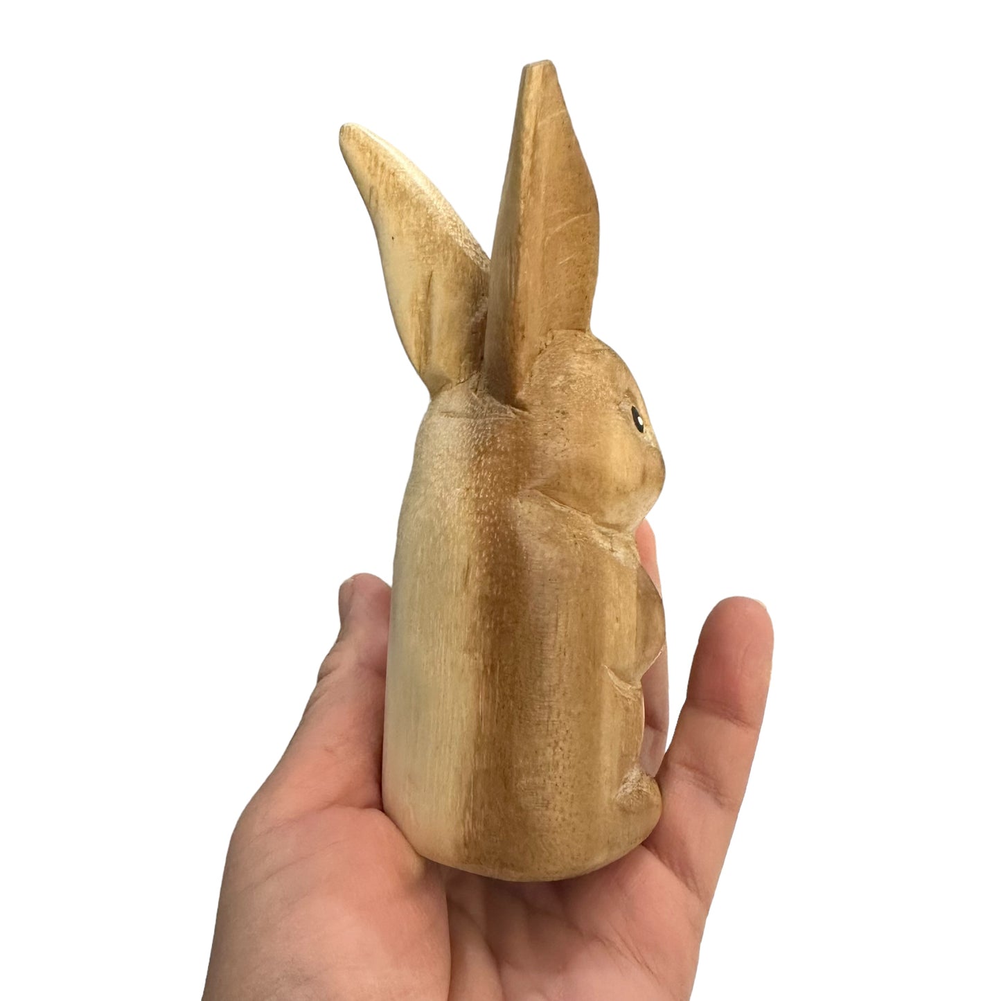 Wooden Standing Bunny Figurine Decoration