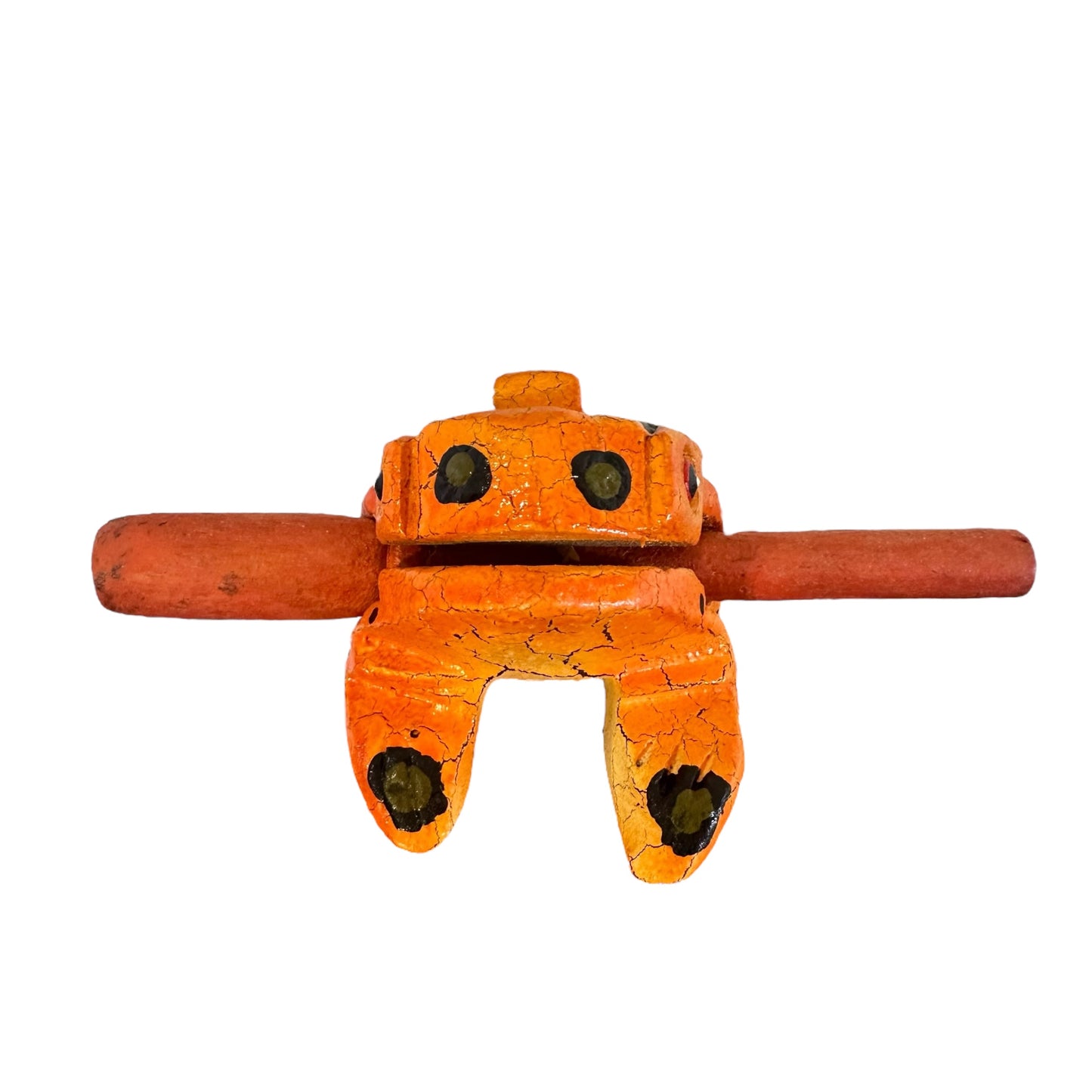 2" Extra Small Orangy Frog Musical Frog Percussion Instrument