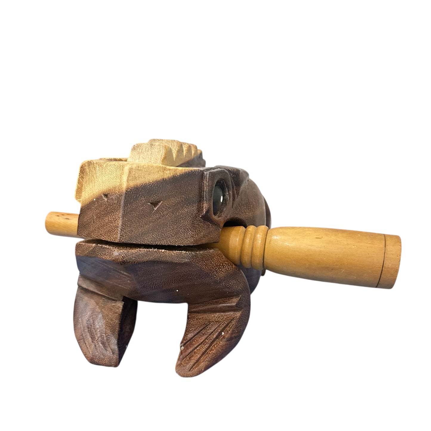 Natural wooden frog