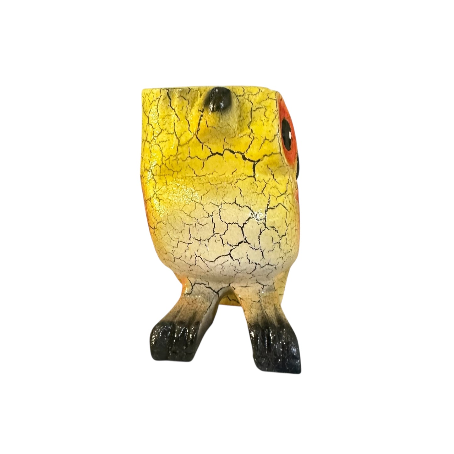 4" Yellow Bay Wooden Musical Whistle Owl Instrument