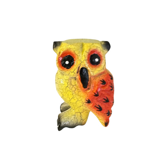 2" Yellow Bay Wooden Musical Whistle Owl  Instrument