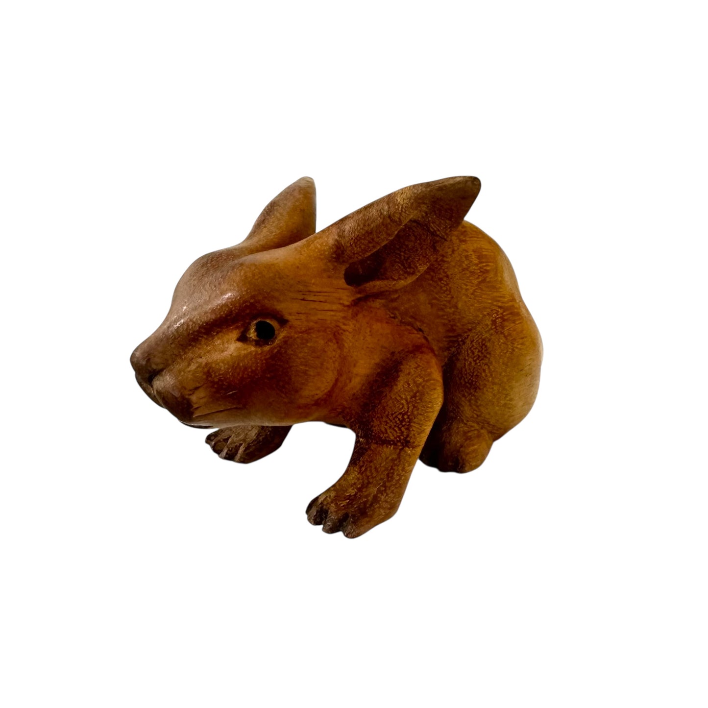 Earth Bunny – Hand-Carved Wooden Rabbit Figurin Large Size