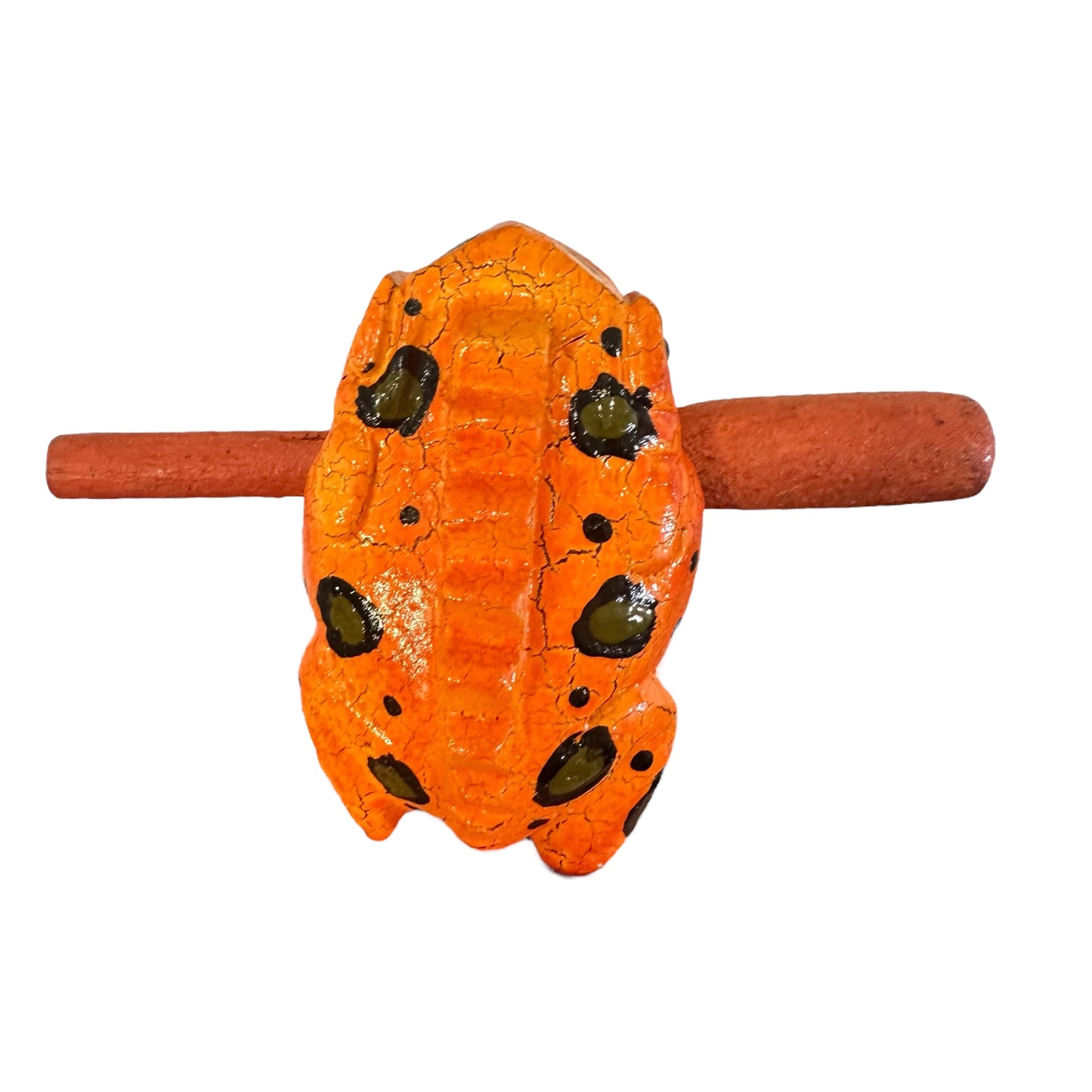 2" Extra Small Orangy Frog Musical Frog Percussion Instrument