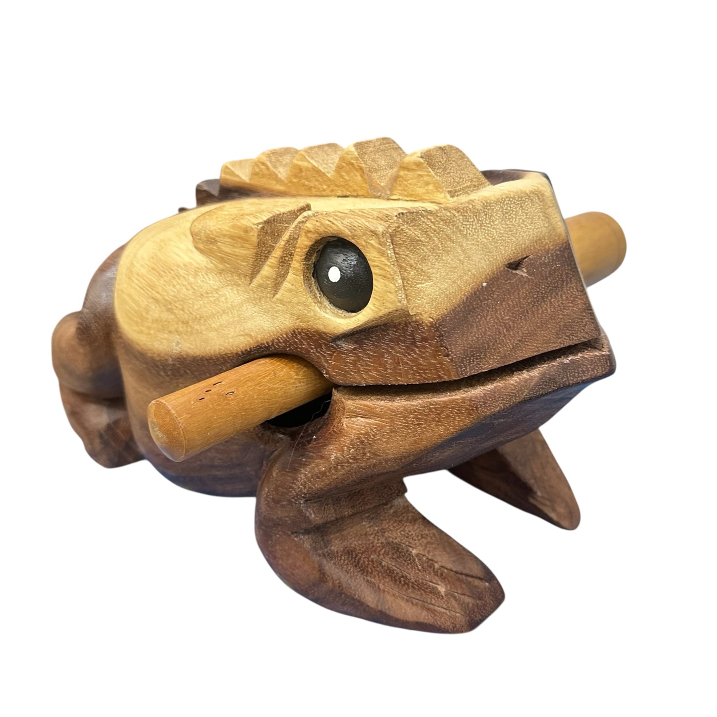 Natural wooden frog