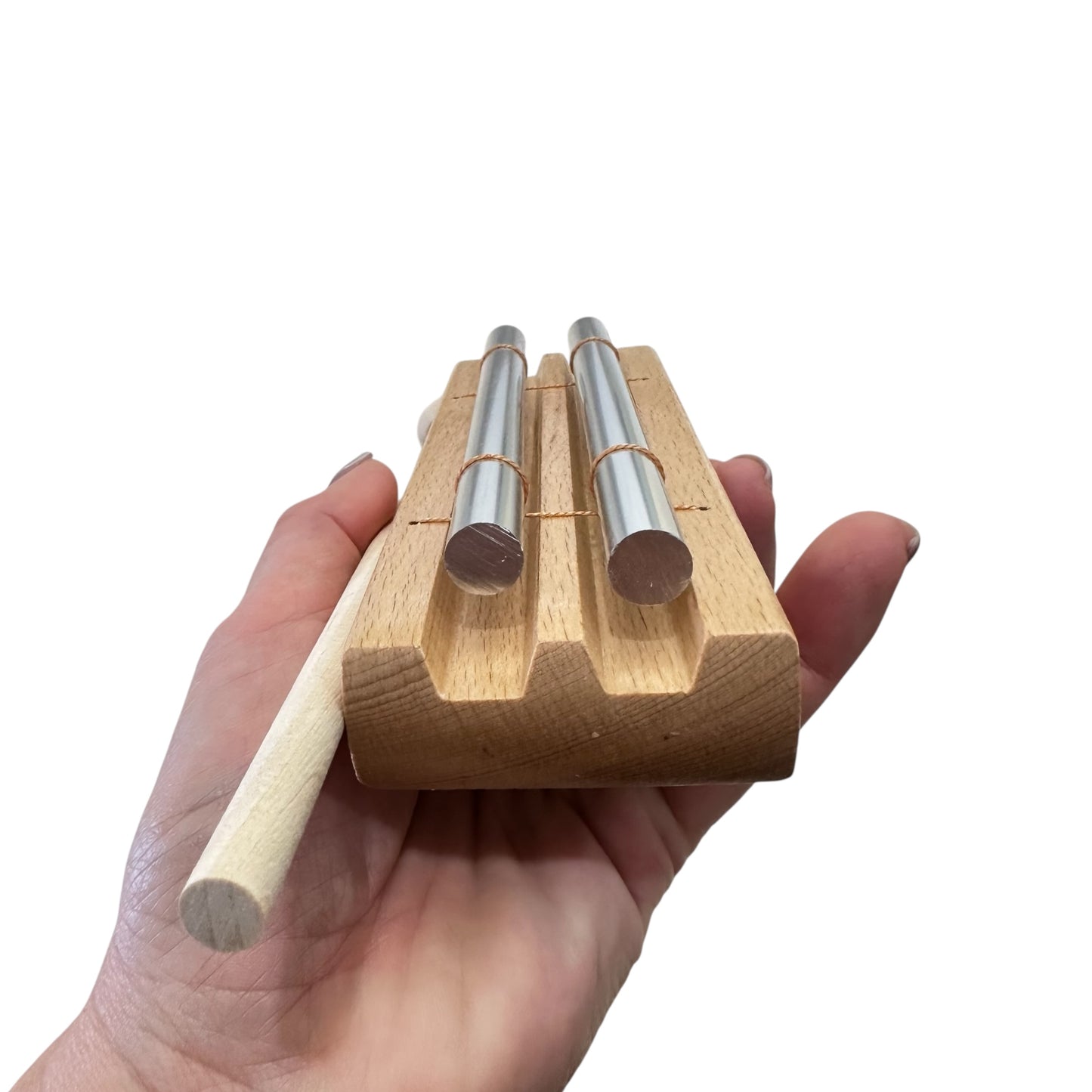 Wooden Chime - 2-Tone Musical Instrument - Sound Healing Meditation Tool