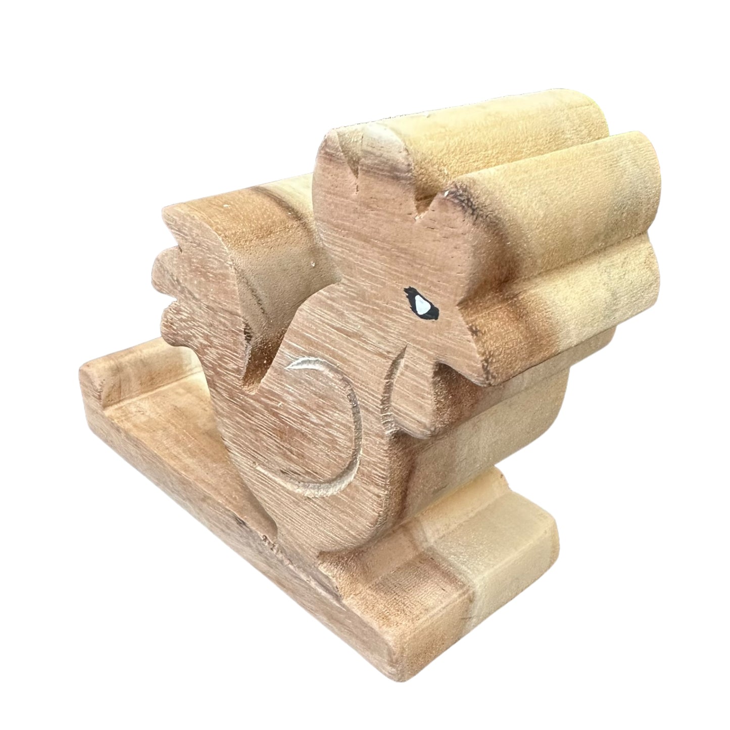 Wooden Rooster Cellphone Stand