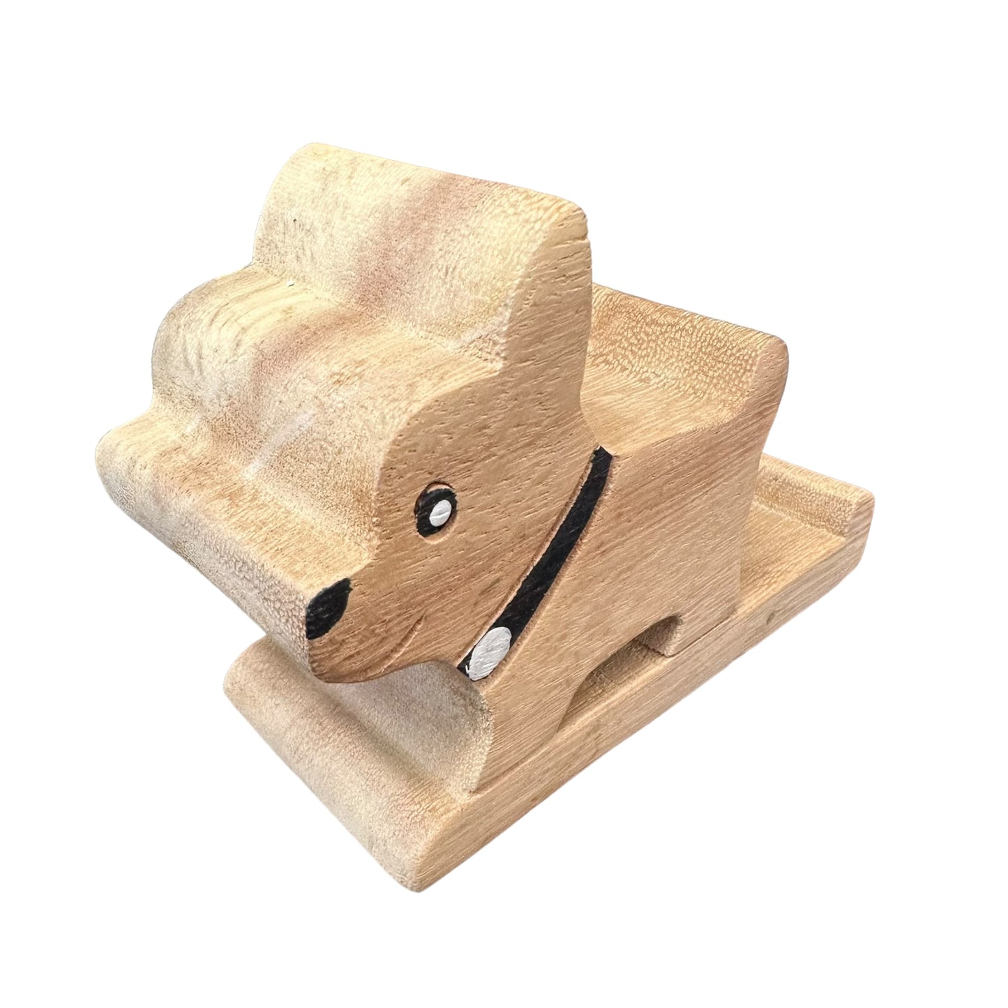 Wooden Chihuahua Phone Holder