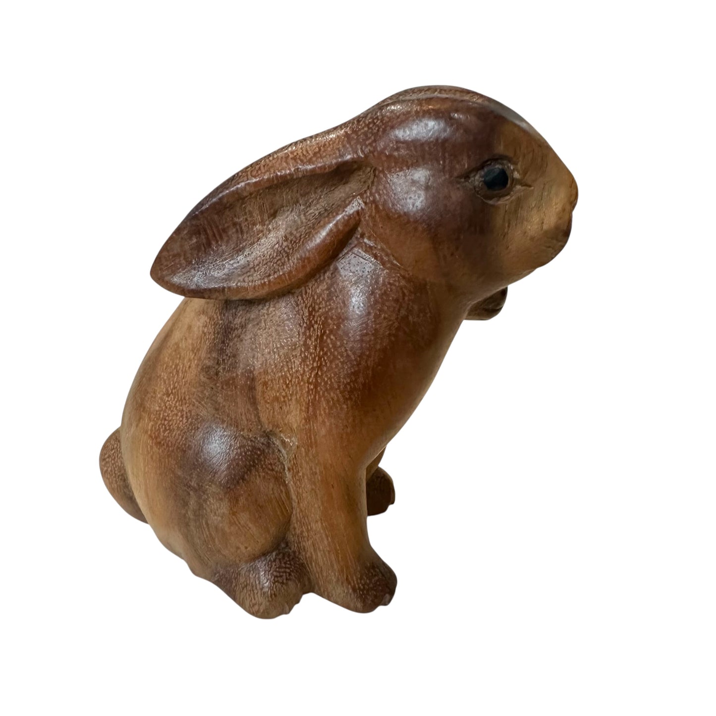 Sacred Groomer – Hand-Carved Praying Rabbit Figurine
