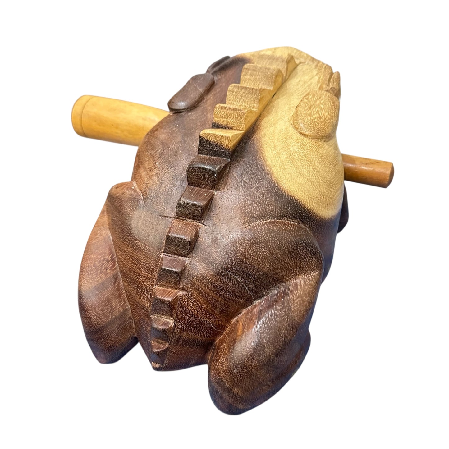 Natural wooden frog