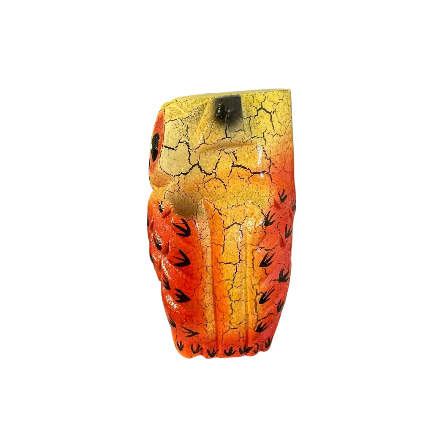 4" Yellow Bay Wooden Musical Whistle Owl Instrument