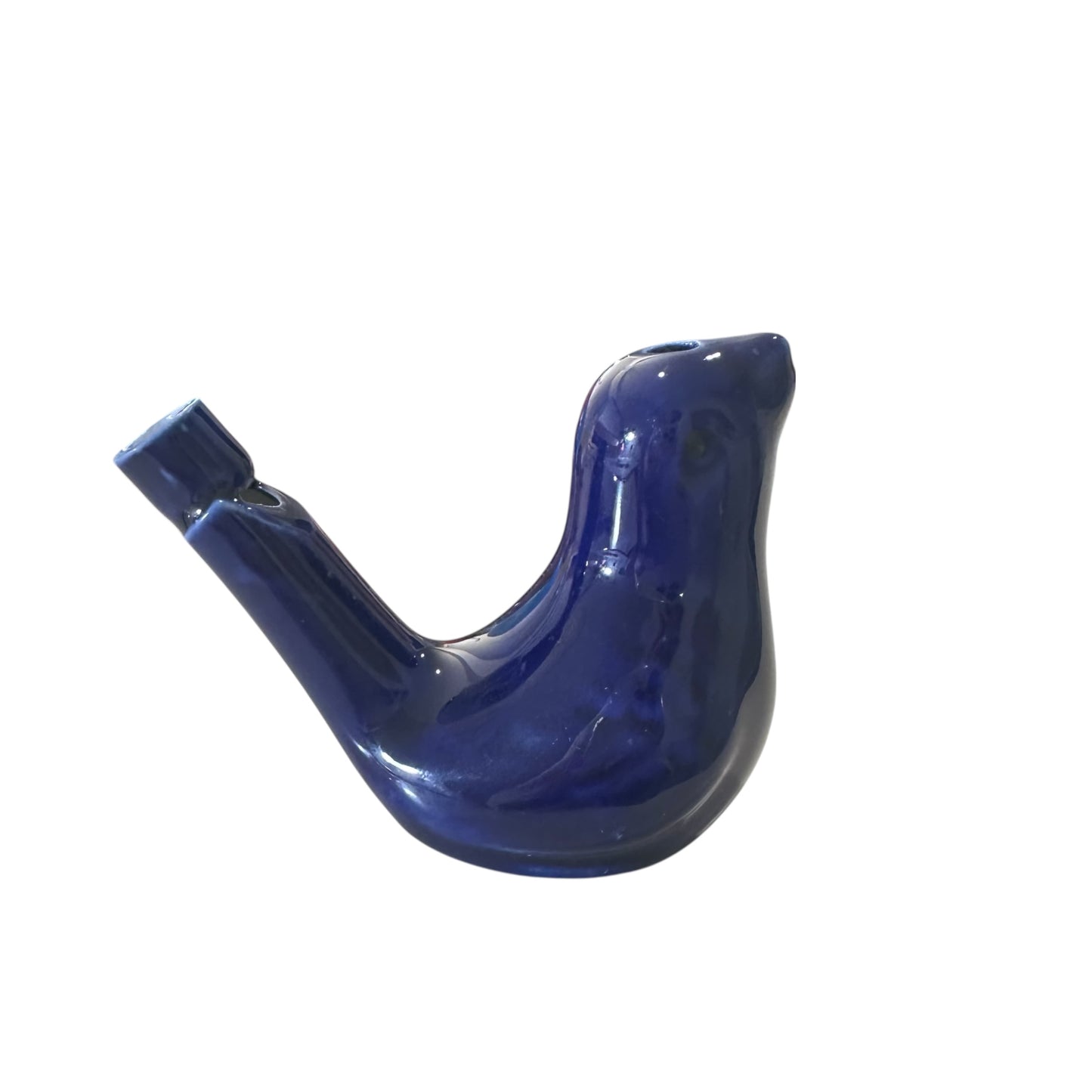 Ceramic Water Whistle Wind Instrument Navy Bird