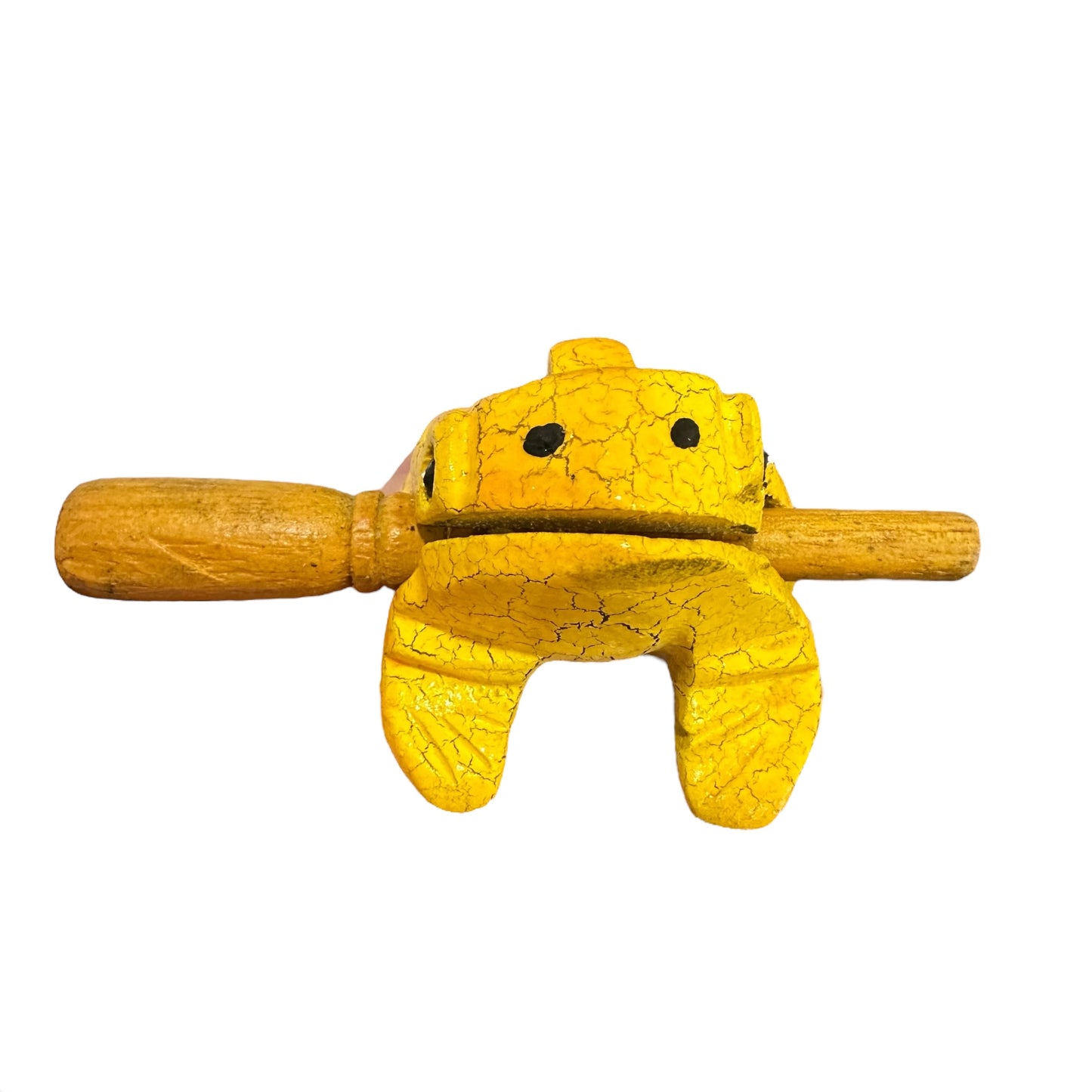 1.5" Extra Small Golden Dart Frog Musical Frog Percussion Instrument