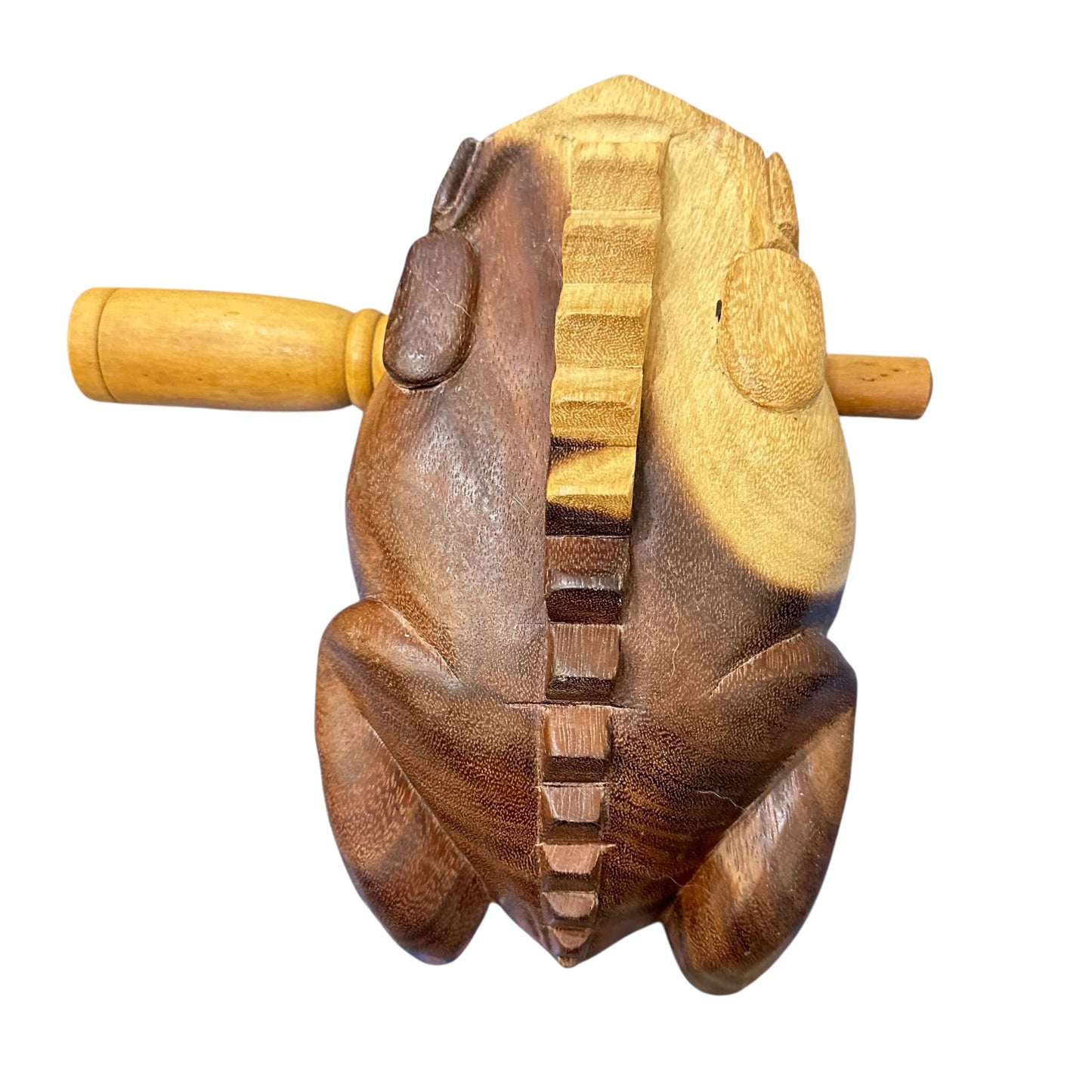 Natural wooden frog