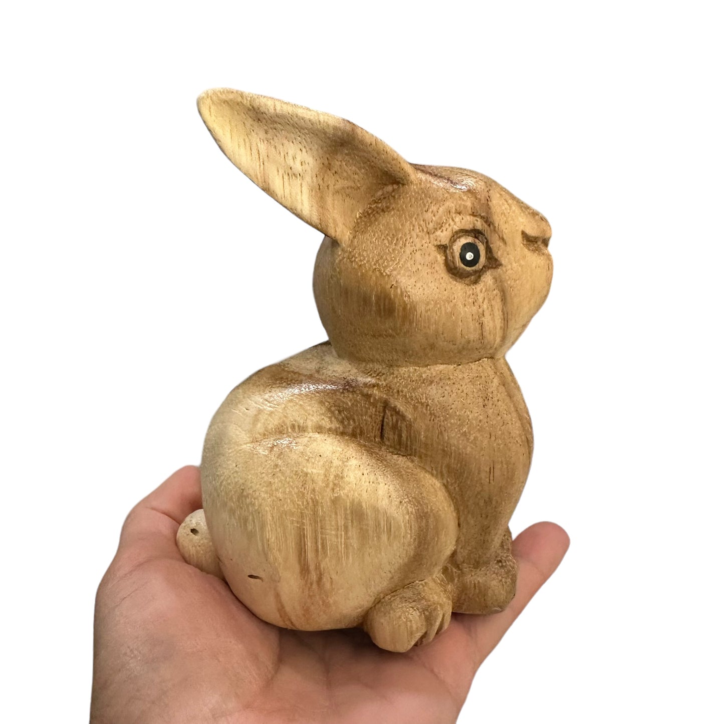 Wooden Sitting Bunny Figurine Decoration