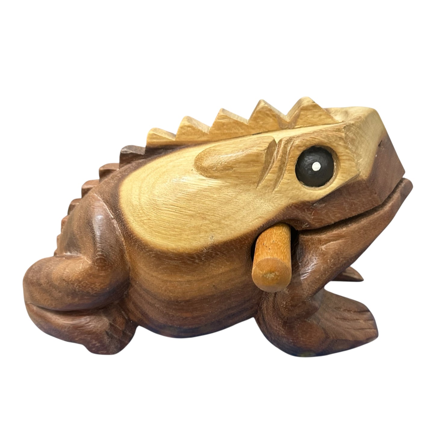 Natural wooden frog