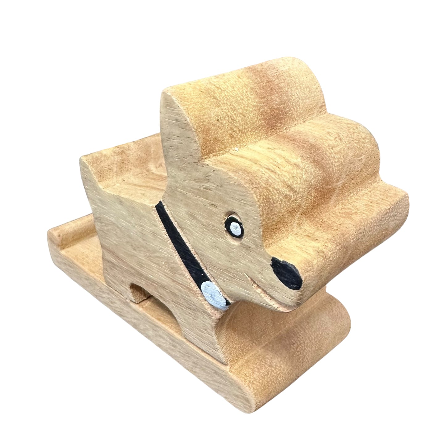 Wooden Chihuahua Phone Holder
