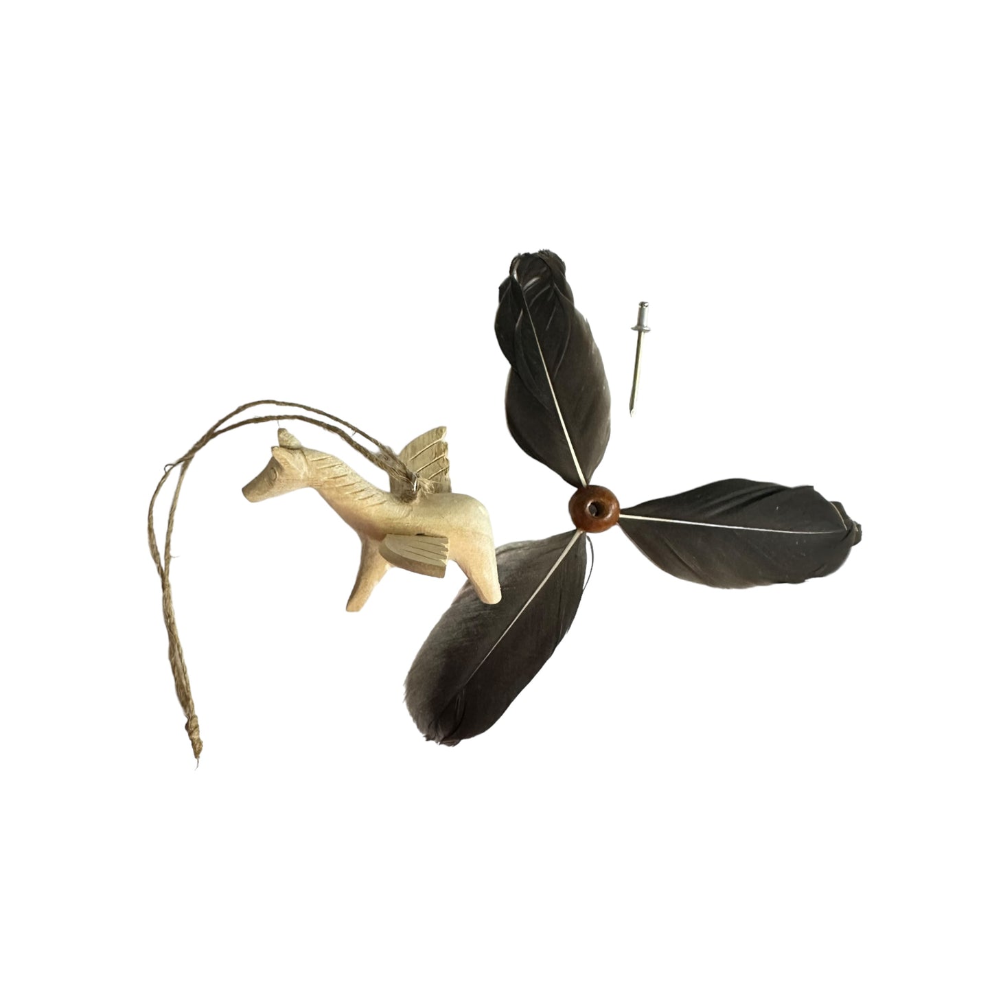 Wooden Wind Spinning Flying Horse