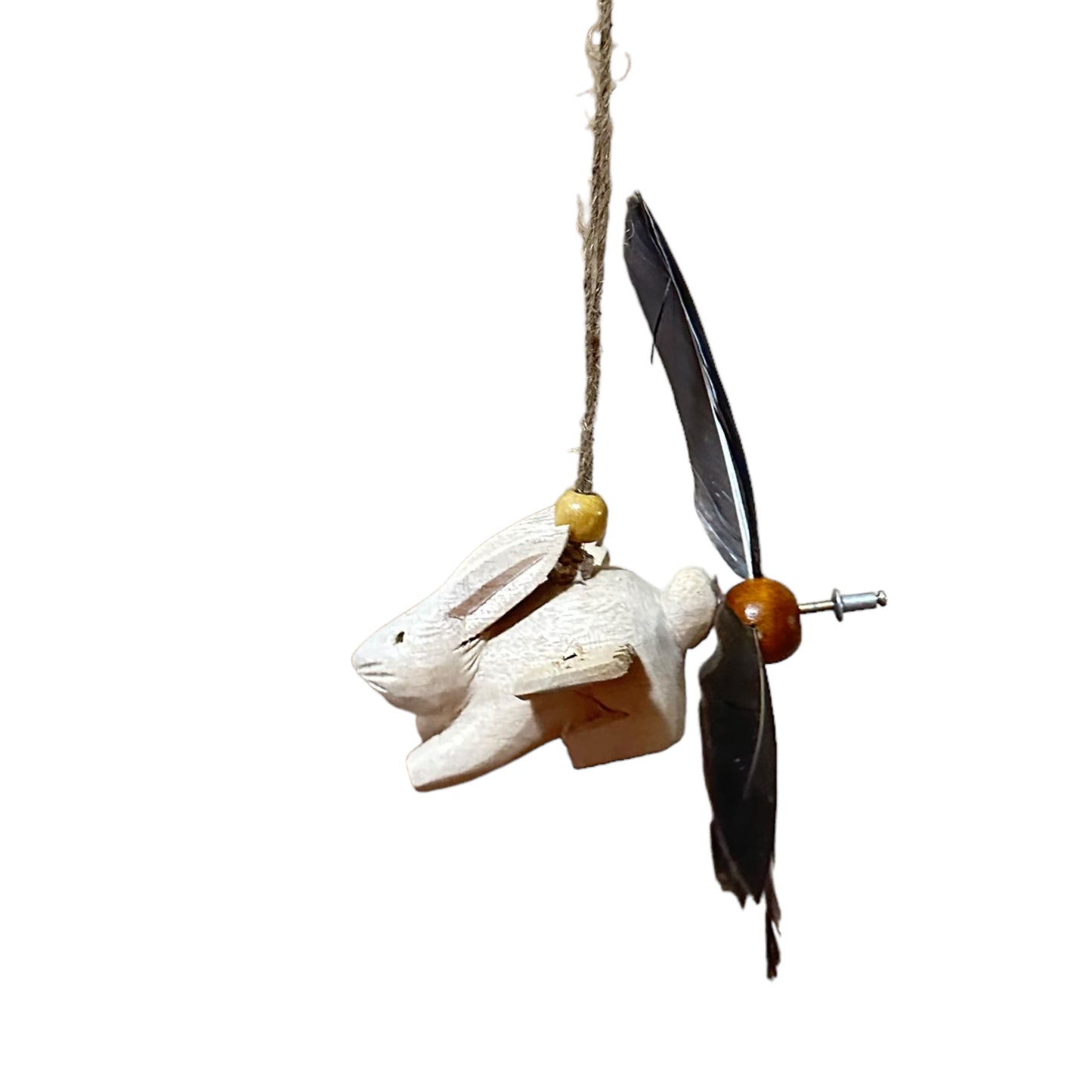 Wooden Wind Spinning Flying Rabbit