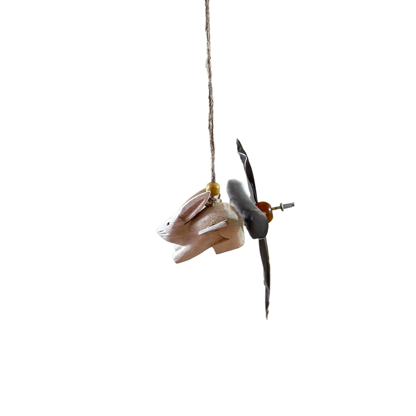 Wooden Wind Spinning Flying Rabbit
