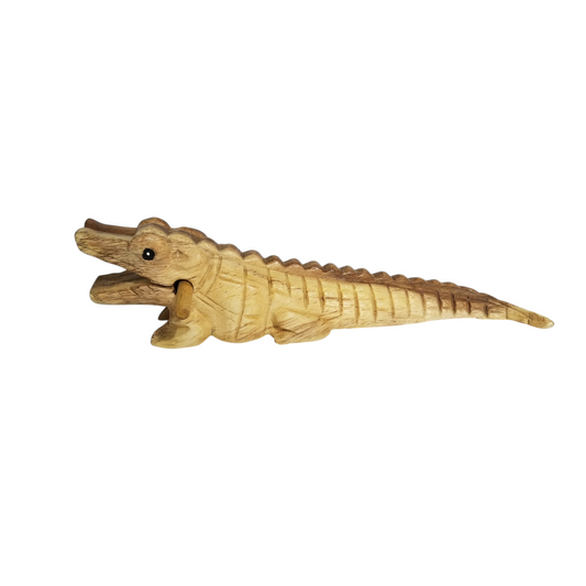 8" Wooden musical percussion intrument alligator