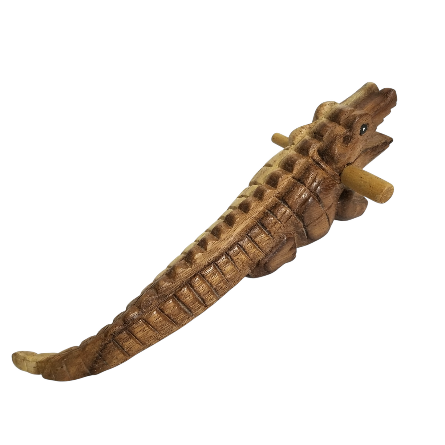8" Wooden musical percussion intrument alligator