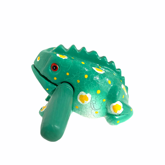4" Large Mint Frog Musical Frog Percussion Instrument