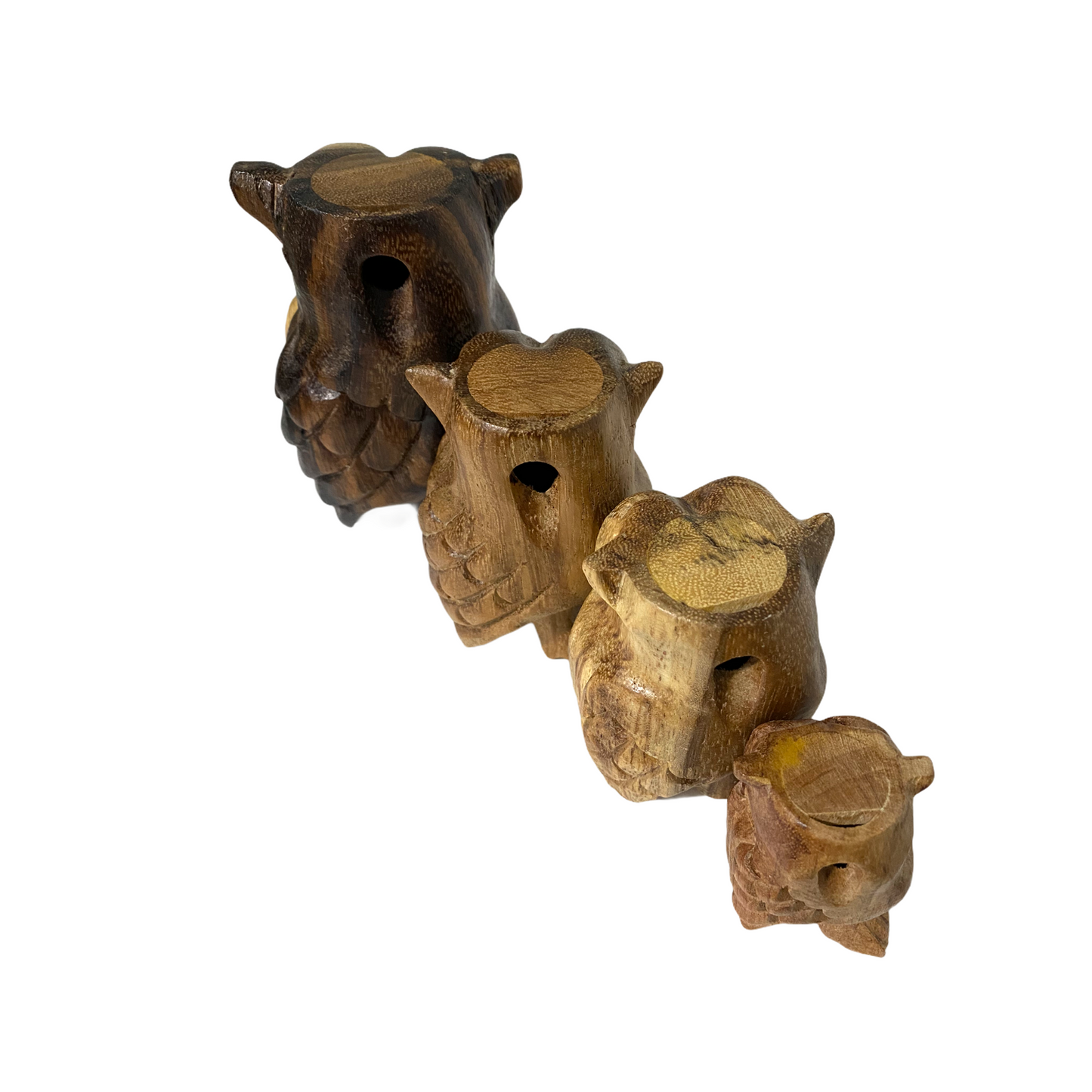 5" Wooden Musical Whistle Owl Percussion Instrument