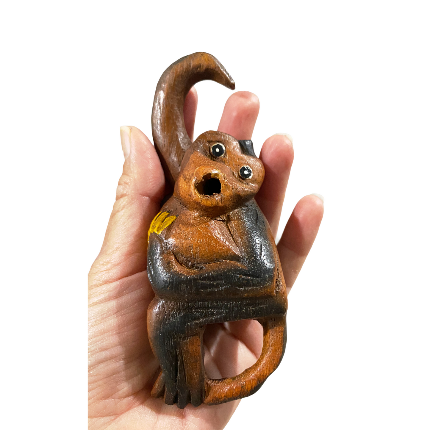 Painted Musical Whistle Monkey Instrument