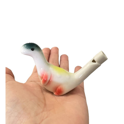 Ceramic Water Whistle Dino