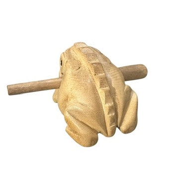2" Wooden Musical Frog - Natural (Percussion Instrument)