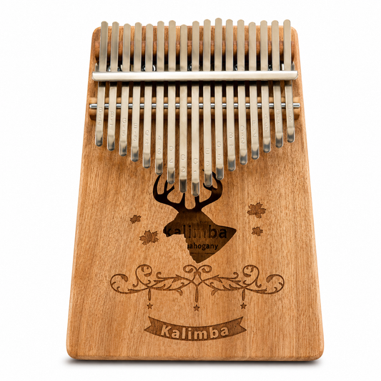 17-Key Wooden Kalimba Starter Set – Deer Motif