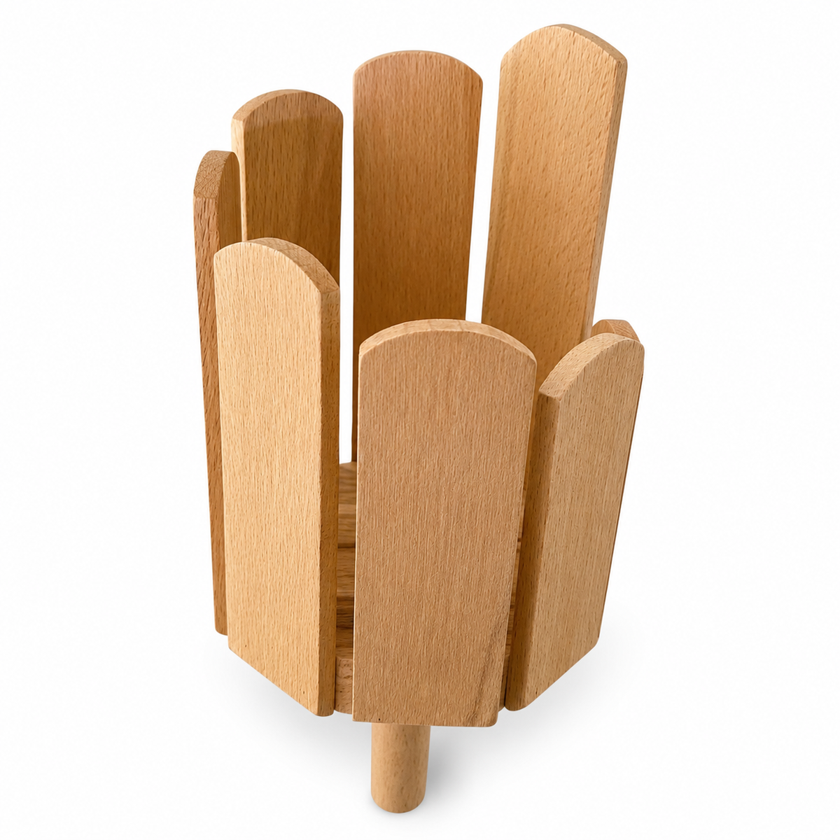 8-Tone Handcrafted Wooden Cylinder Percussion Block
